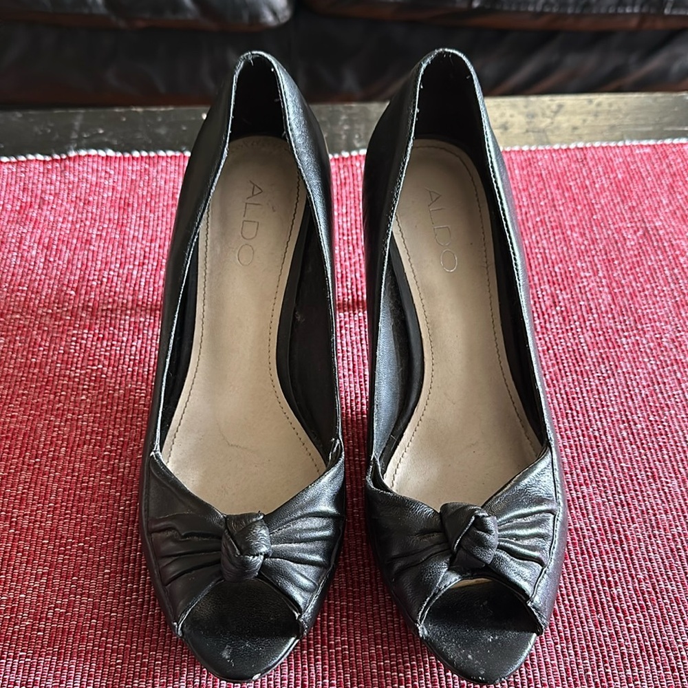 Aldo dressy open toe pumps.  Great condition